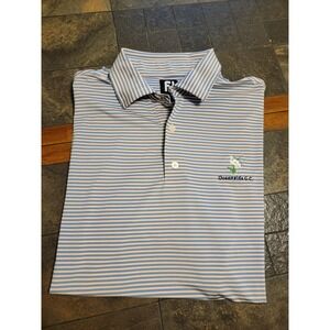 FootJoy FJ Oceanside Country Club Embroidered  Striped Polo Golf Shirt Size L